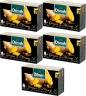 Dilmah Ginger & Honey čierny čaj v sáčkoch, zázvor a med, 20 ks x5