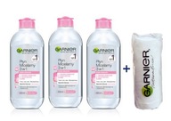 3x Garnier micelárna voda na odlíčenie 3v1 pre citlivú pleť + ZDARMA