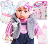 BABY DOLL Bábätko rozpráva a spieva Súprava cumlíka Pampers Bottles 45 cm