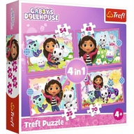 TREFL puzzle Gabi's Adventures 4v1 207 dielikov GABI'S CAT HOUSE puzzle