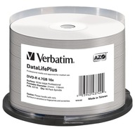 VERBATIM DVD-R 4,7 GB 16X VYTLAČITEĽNÁ TORTA*50 43744P