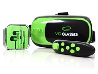 Sada VR okuliarov pre smartfón + slúchadlá a diaľkové ovládanie