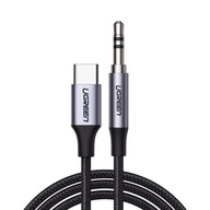 Stereo audio kábel AUX 3,5 mm mini jack - USB-C do