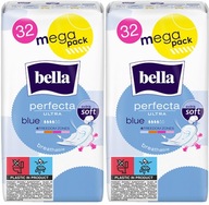 Bella Perfecta Ultra Blue extra mäkké hygienické vložky s krídelkami 32 KS x 2