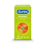 Rebrované kondómy Durex Arouser senses x12