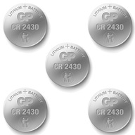 GP lítiová gombíková batéria CR2430 2430 x5