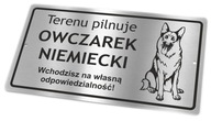 INOX tanier - POZOR PES - NEMECKÝ OVčiak