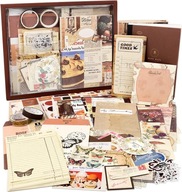 NÁLEPKY SÚPRAVY SCRAPBOOKING PLÁNOVAČ DENNÍKOV NA ZÁPISNÍK VINTAGE DEKORATÍV