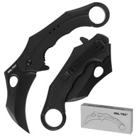 Mil-Tec Hawkbill G10 Tactical Karambit zatvárací nôž s klipom, čierny