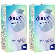 Durex Invisible ultratenké, zvlhčené, nasadené kondómy, 20 ks.