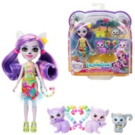 Enchantimals Lemur Family Lorinda Lemur Set bábika 3 zvieratká HRX86