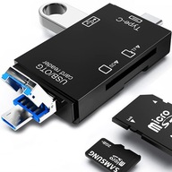 5-IN-1 USB-C USB ČÍTAČKA KARIET MICRO SD MICROSD USB-C