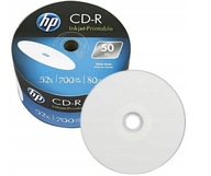 CDR HP CD-R 700 MB NA TLAČ, BIELA ​​50 ks.