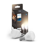 PHILIPS HUE Biela guľová žiarovka E14 biela 2 ks.