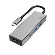 HAMA MultiPort USB-C 2xUSB-A3.2; 1xType-C; 1xHDMI