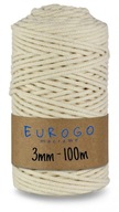 Spletená struna PRE MACRAME Ivory 100m 3mm