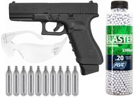 GBB Glock 17 gen.4 CO2 pištoľ, GULE + CO2 SET