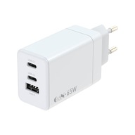 Rýchla sieťová nabíjačka 2xUSB C + USB GAN 65W