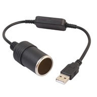 5V 2A USB na 12V 8W zapaľovač do auta samica