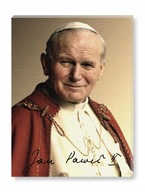 Malý obraz na plátne pápeža Jána Pavla II SEPIA