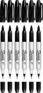 Sharpie Twin Tip obojstranný popisovač čierny x6