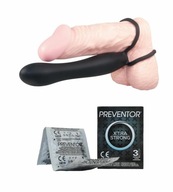 Análne dildo s dvojitou penetráciou 15 cm kondóm