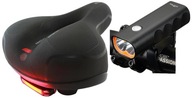 Sedlo s LED REAR LIGHT + predné svetlo na batériu