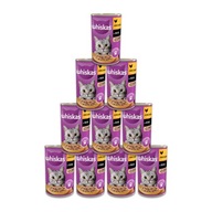 WHISKAS mokré krmivo pre mačky s kuracím mäsom v omáčke, plechovka, 24x400 g