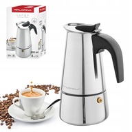 LUNGO KÁVOVAR 4 ŠÁLKY 200 ml ESPRESSO INOX INDUKČNÉ