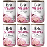 BRIT PATÉ&MEAT kura pre šteniatka 6x400g