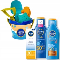 NIVEA Sun set Ochranný balzam Aktivačný balzam Zmatňujúci krém na tvár