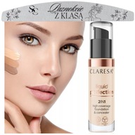 Claresa Liquid Perfection Concealer Foundation 2v1 102 Warm Medium + FILE