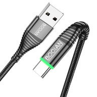 USB kábel - USB typ C Quick Charge 3.0 LED 3A 2M