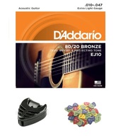 D'ADDARIO EJ 10+ STRUNY NA AKUSTICKÚ GITARITU