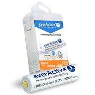 18650 everAktívna 3200mAh micro USB 3,7V batéria