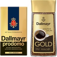 Zrnková káva Dallmayr Promodo + instantná káva Dallmayr Glass Gold 200g