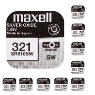 BATÉRIA MAXELL 321 SR616SW 1,55V 10 KS