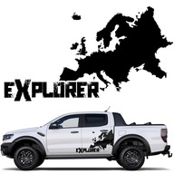 2x NÁLEPKA EUROPA EXPLORER Mapa JEEP 106x60