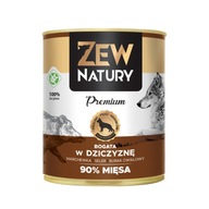 ZEW NATURY dla psa 89% mięsa DZICZYZNA 800g x6