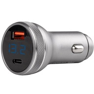 NABÍJAČKA DO AUTO USB voltmeter USB-C 3A 38W