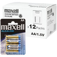 MAXELL Alkalické batérie 1,5V LR6 AA 12 x 4 ks.