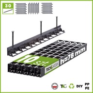 10x Plastový obrubník 78 Bordúra 100cm + 30 kotiev