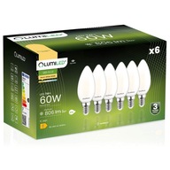 6x E14 LED žiarovka 7W = 60W 3000K FILAMENT LUMILED