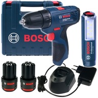 BOSCH GSR 120-LI SKRUTKOVAČ + GLI 12V-300 AKU HORÁK 2x2,0Ah