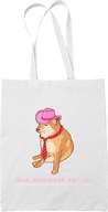 Tote Bag Dog Meme Funny 2 Trendy White