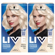 Schwarzkopf Live B11 farba na vlasy mrazivá blond x2