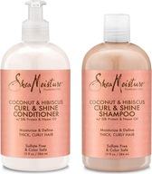 Shea Moisture kokosový šampón a kondicionér 384 ml