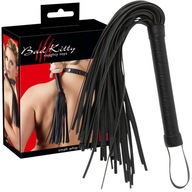 Mini Flogger Whip na erotické otroctvo, Black BDSM - Bad Kitty