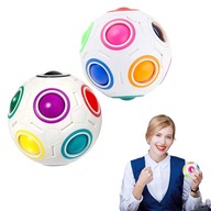 2x Magic Stress Ball Color Puzzle Ball Dekompresná rotujúca loptička