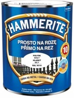 Farba na hrdzu Hammerite, LESK BIELA ​​2,5L